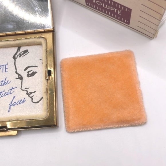 Volupte Vintage Gold Tone Compact 4-Leaf Clover with Original Box - Picture 5 of 13